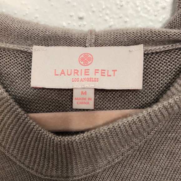 Lori Felt Los Angeles cashmere blend hooded sweater size medium - Picture 2 of 6